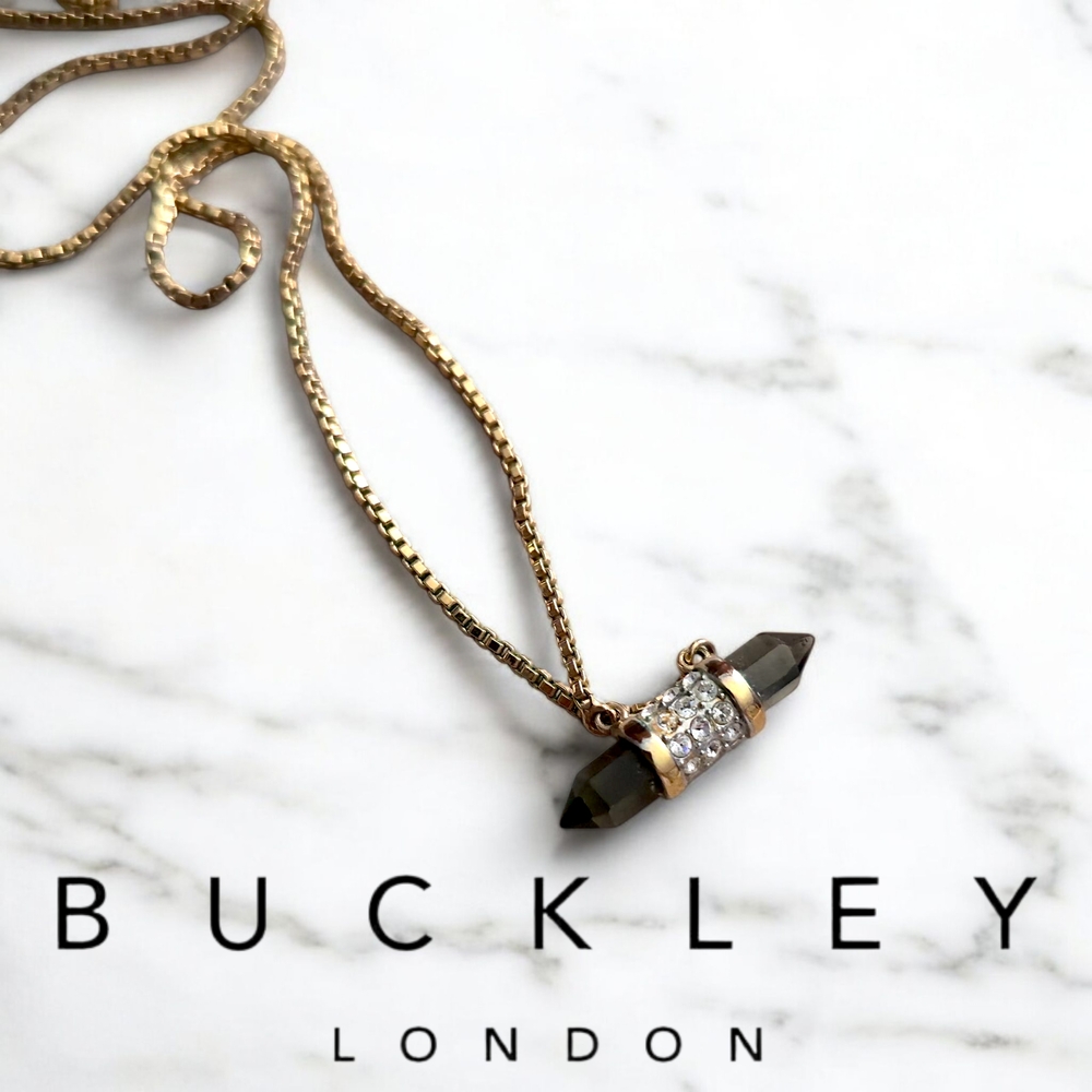 Buckley London Gold and Black Pendant Necklace
